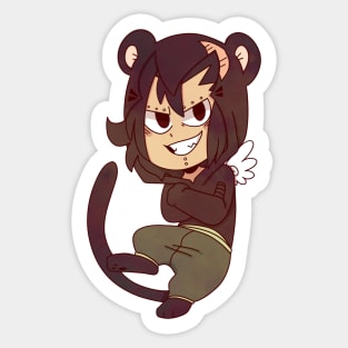 Gajeel in Pantherlily onesie Sticker